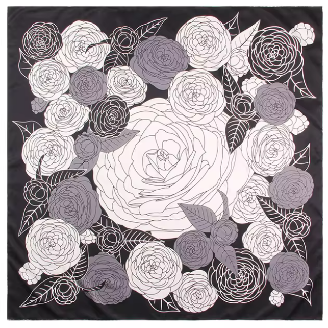 Ethereal Bloom Silk Scarf