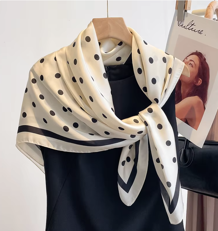 Timeless Elegance Polka Dot Scarf